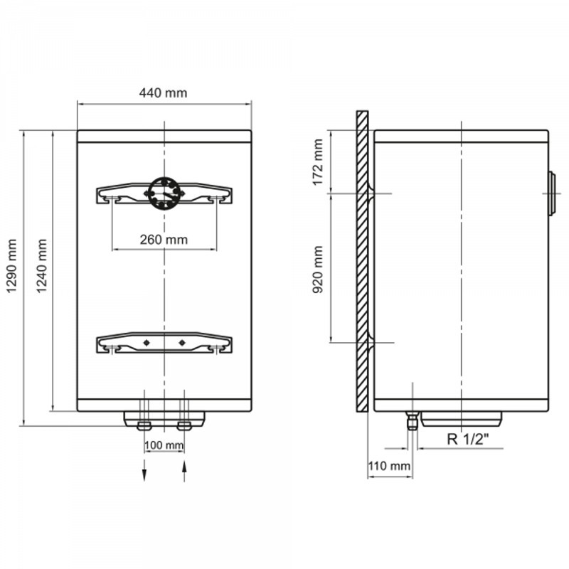 Бойлер ARTI WHV Dry 150L/2