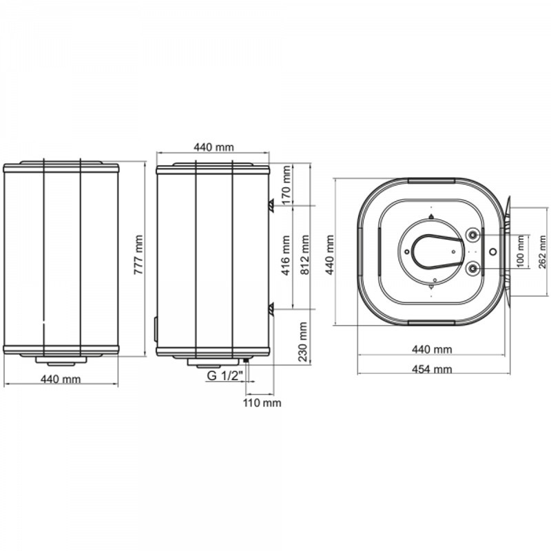 Бойлер ARTI WH Cube Comby 80L/1