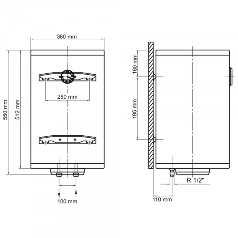 Бойлер ARTI WHV Slim Dry 30L/2