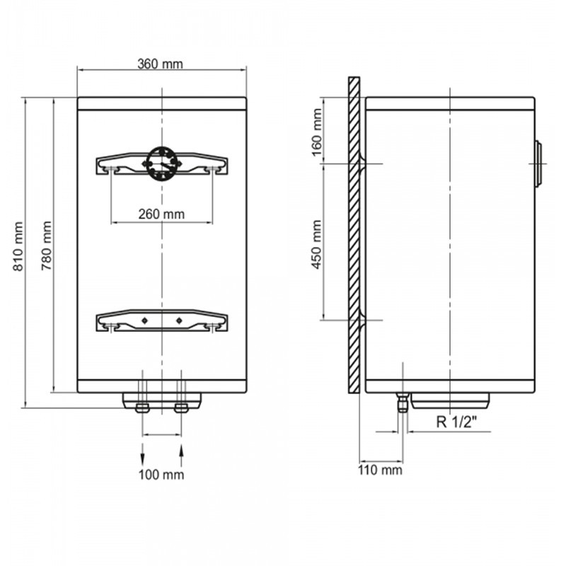 Бойлер ARTI WHV Slim Dry 80L/2