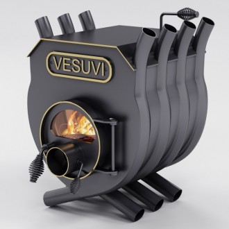 Булерьян VESUVI classic 01 - 11 кВт (250 м3) з варильною поверхнею і склом